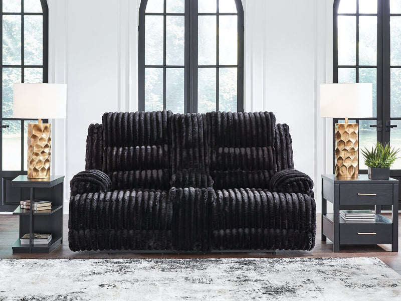 Rhine Falls Reclining Loveseat with Console
