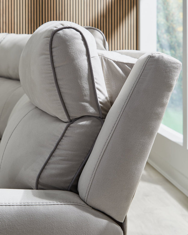 Social Pointe Reclining Sectional with Storage Console